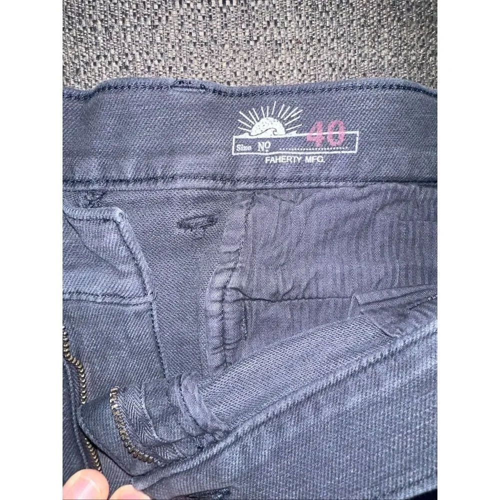NWT Faherty Navy Stretch Terry Size 40 7.5” Inseam